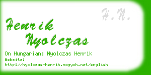 henrik nyolczas business card